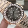 Patek Philippe Nautilus 5723 Gray Dial Bezel Stone CZ Baguette 40mm - Image 6