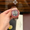 Patek Philippe Nautilus 5724 Gray Dial Bezel Stone Red Baguette CZ 40mm - Image 3