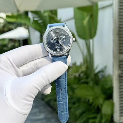 Patek Philippe Complications 4947G Blue Dial Leather Strap 38mm Super Clone