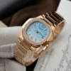 Patek Philippe Nautilus 7010R Women Blue White Dial Metal Bracelet GR Factory 32mm Super Clone - Image 2