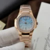 Patek Philippe Nautilus 7010R Women Blue White Dial Metal Bracelet GR Factory 32mm Super Clone