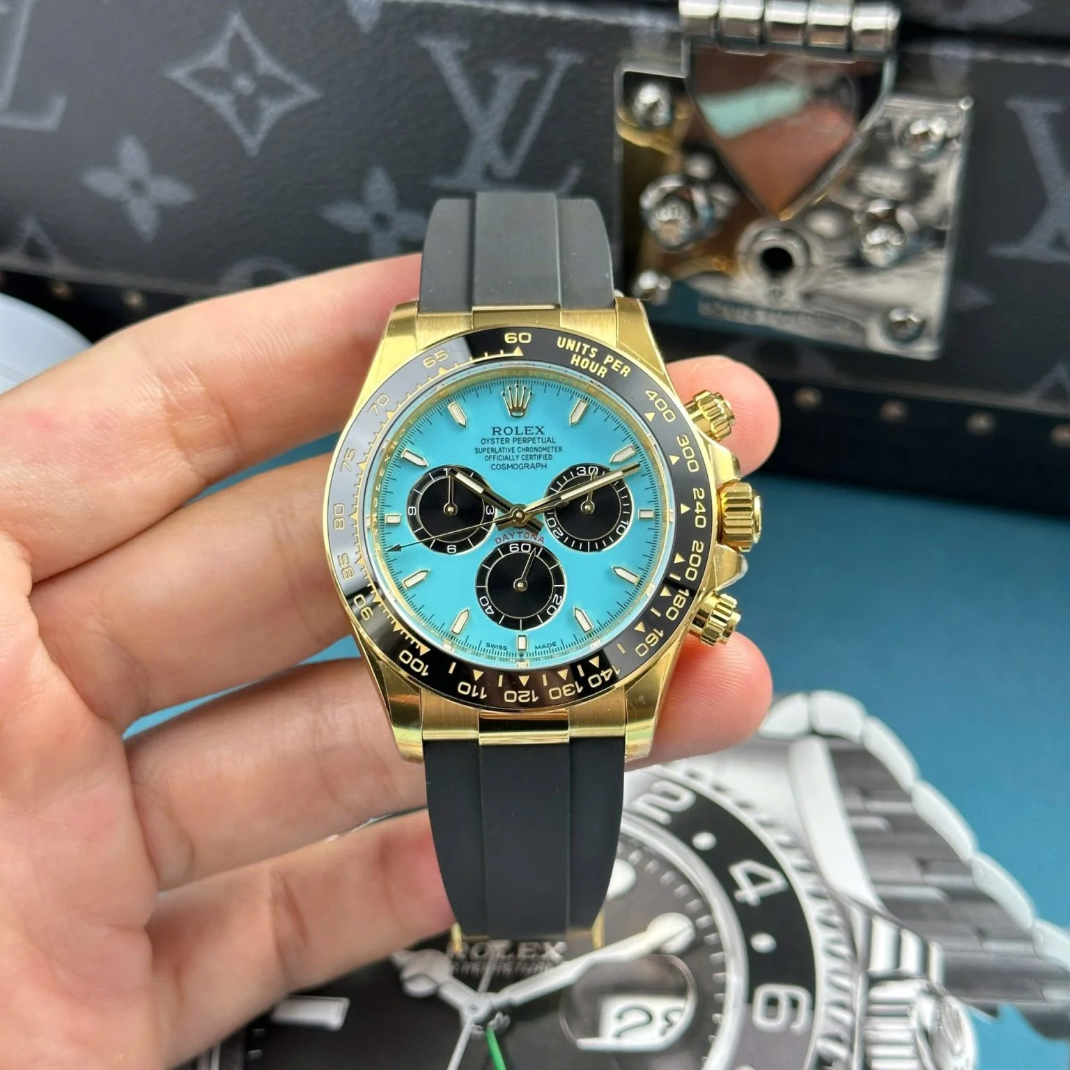 Rolex Cosmograph Daytona 126518LN Turquoise Blue Lacquer Dial THB Factory 40mm