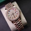 Rolex Day-Date Moissanite Diamonds and 18K Gold Wrapped Custom GM Factory 40mm Super Clone