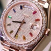Rolex Day-Date Moissanite Diamonds and 18K Gold Wrapped Custom GM Factory 40mm Super Clone - Image 3