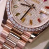 Rolex Day-Date Moissanite Diamonds and 18K Gold Wrapped Custom GM Factory 40mm Super Clone - Image 4