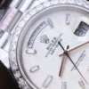 Rolex Day-Date Meteorite Dial Custom Moissanite Baguette Diamonds 40mm Super Clone - Image 6