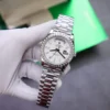 Rolex Day-Date Meteorite Dial Custom Moissanite Baguette Diamonds 40mm Super Clone - Image 4
