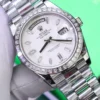 Rolex Day-Date Meteorite Dial Custom Moissanite Baguette Diamonds 40mm Super Clone - Image 2