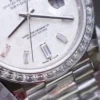 Rolex Day-Date Meteorite Dial Custom Moissanite Baguette Diamonds 40mm Super Clone - Image 5