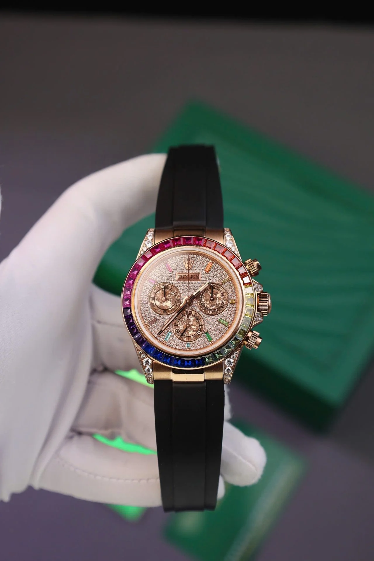 Rolex Daytona Rainbow Rubber Strap MS Factory 40mm Super Clone