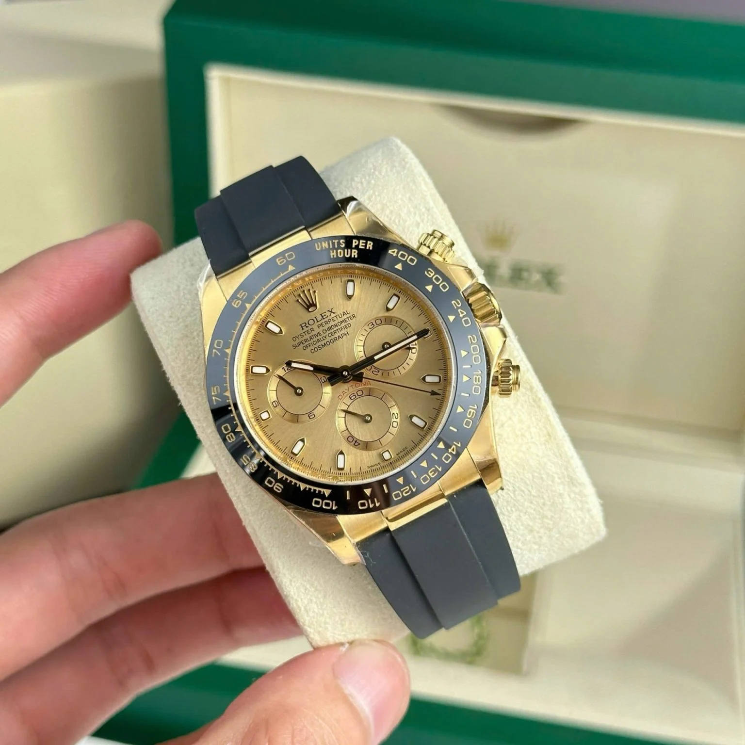 Rolex Daytona 116518LN Dial Yellow Champagne Clean Factory 40mm