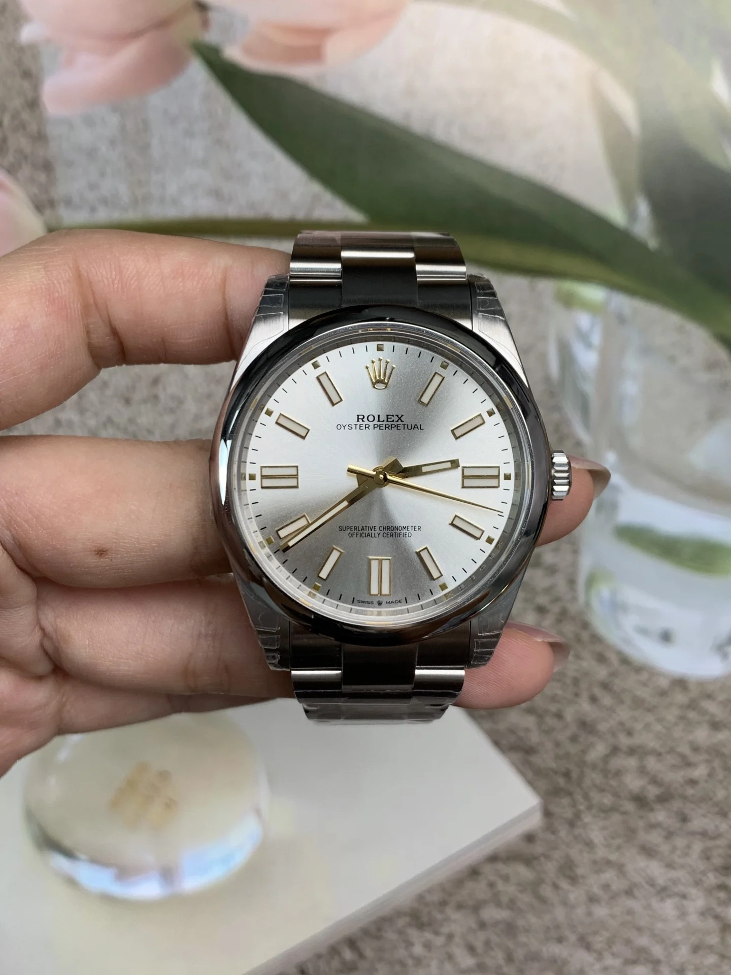 Rolex Oyster Perpetual 124300 Gray Silver Dial VS Factory 41mm Super Clone