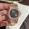 Patek Philippe Nautilus 5723 Gold Wrapped Moissanite Diamonds 40mm Super Clone